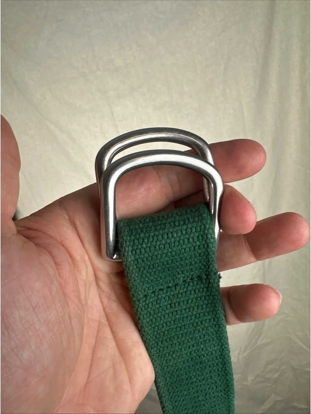Polo Ralph Lauren Mens Belt Green Canvas Web D Ring 39.5in